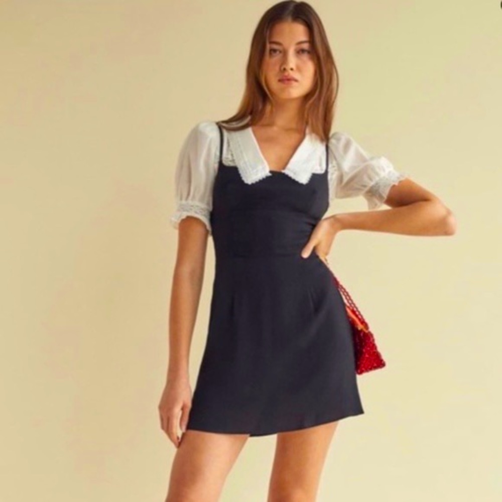 Reformation Black Decker Dress